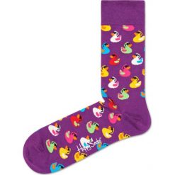 Happy Socks Rubber Duck Skarpetki Fioletowy. Fioletowe skarpetki męskie Happy Socks, bez wzorów, z elastanu. Za 47,95 zł.