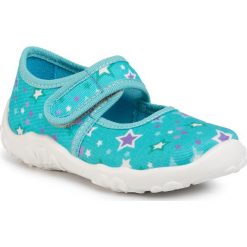 Kapcie SUPERFIT - 6-00283-70 M Grun. Niebieskie sandały dziewczęce Superfit, z tworzywa sztucznego, bez zapięcia. Za 89,00 zł.