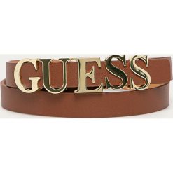 Guess Jeans - Pasek. Pomarańczowe paski damskie Guess Jeans, w paski, z jeansu. Za 259,90 zł.