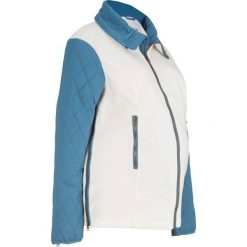 Bluza ciążowa rozpinana z mikropolaru, z watowanymi rękawami bonprix biel wełny - niebieski dżins. Niebieskie bluzy damskie bonprix, bez wzorów, z wełny, bez rękawów, bez kaptura. Za 89,99 zł.
