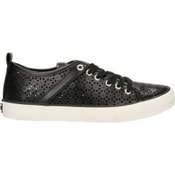 Półbuty GUESS JOLIE. Niebieskie półbuty damskie marki Guess, z materiału. Za 149,90 zł.