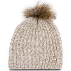 Czapka LIU JO - Cappello Paillettes A68261 M0300 True Champagn 33801. Szare czapki zimowe damskie marki Liu Jo, z materiału. Za 199,00 zł.