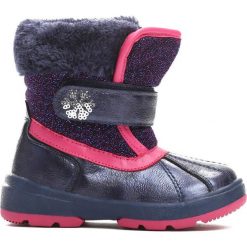 Kozaki dziewczęce: Granatowe Śniegowce Feel Cold