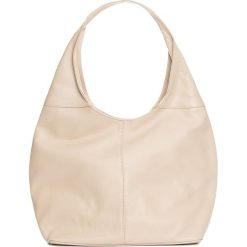 Torebki klasyczne damskie: Skórzana torebka w kolorze szarobrązowym – 33 x 32 x 16 cm