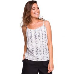 Bluzka na ramiączkach - model 3. Bluzki damskie Style, s, z nadrukiem, z poliesteru, bez kołnierzyka, bez rękawów. W wyprzedaży za 109,00 zł.