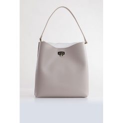 Dwukolorowa torba typu shopper. Szare torby damskie na zakupy Monnari, bez wzorów, bez dodatków. Za 103,60 zł.