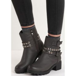 Szare Botki Pack a Rod. Szare botki damskie lity marki Born2be, militarne, na niskim obcasie, z paskami. Za 89,99 zł.