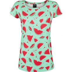 Pussy Deluxe Lovely Watermelon Loose Shirt Koszulka damska zielony. Zielone bluzki asymetryczne Pussy Deluxe, xxl, z nadrukiem, z okrągłym kołnierzem. Za 62,90 zł.