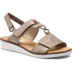 Sandały RIEKER - 63687-64 Beige. Brązowe klapki damskie Rieker, bez wzorów, ze skóry ekologicznej, bez obcasa. W wyprzedaży za 179,00 zł.