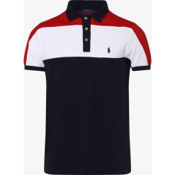 Polo Ralph Lauren - Męska koszulka polo – Custom Slim Fit, niebieski. Niebieskie koszulki męskie Polo Ralph Lauren, xl, bez wzorów, bez rękawów. Za 599,95 zł.