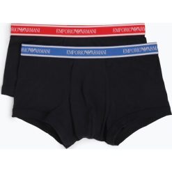 Emporio Armani - Obcisłe bokserki męskie pakowane po 2 szt., niebieski. Niebieskie bokserki męskie marki Emporio Armani, bez wzorów, z tkaniny. Za 149,95 zł.