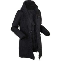 Kurtka termoaktywna outdoorowa z kapturem bonprix czarny. Czarne kurtki damskie bonprix, s, bez wzorów. Za 269,99 zł.
