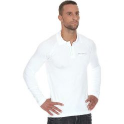Koszulki polo: Brubeck Koszulka męska polo Prestige z długim rękawem biała r. XL (LS10620)