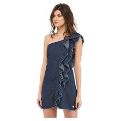 Fornarina Suknie Claude - Denim Dress (Rozmiar M). Szare spódniczki damskie marki Fornarina, m, bez wzorów, z denimu. W wyprzedaży za 158,00 zł.