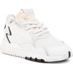 Buty adidas - Nite Jogger El I EE6479 Ftwwht/Ftwwht/Crywht. Białe półbuty dziewczęce Adidas, na sznurówki. Za 199,00 zł.