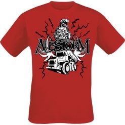 Alestorm Bacon Powered Pirate T-Shirt czerwony. Czerwone t-shirty męskie Alestorm, l, bez wzorów, bez kołnierzyka. Za 74,90 zł.