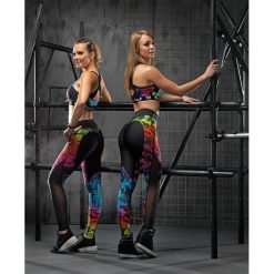 Legginsy Mandala. Czarne legginsy damskie wyszczuplające FJ!, m, bez wzorów, z elastanu, do biegania. Za 189,00 zł.
