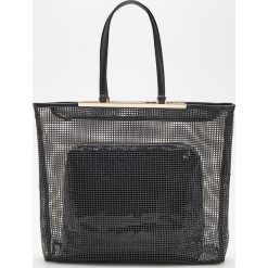 Torba shopper z kosmetyczką - Czarny. Czarne kosmetyczki damskie Reserved, bez wzorów. Za 129,99 zł.