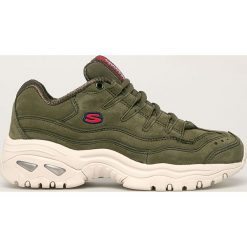 Skechers - Buty skórzane. Żółte buty sportowe damskie Skechers, ze skóry. W wyprzedaży za 239,90 zł.