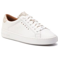 Sneakersy MICHAEL MICHAEL KORS - Irving Lace Up 43S7IRFS3L Op Wht/Van. Białe półbuty damskie MICHAEL Michael Kors, ze skóry ekologicznej. W wyprzedaży za 389,00 zł.