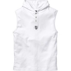 T-shirty męskie: T-shirt z kapturem Slim Fit bonprix biały