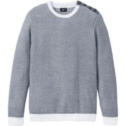 Sweter z okrągłym dekoltem bonprix dymny szary melanż. Szare swetry męskie bonprix, s, bez wzorów, z okrągłym kołnierzem, bez kaptura. Za 99,99 zł.
