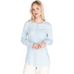 Tommy Hilfiger Angie Bluzka Niebieski. Niebieskie bluzki damskie TOMMY HILFIGER, xs, w paski, z wiskozy, bez kołnierzyka, bez rękawów. Za 428,95 zł.