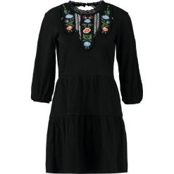 Sukienki hiszpanki: Topshop EMBROIDERED TRIM SMOCK Sukienka letnia black