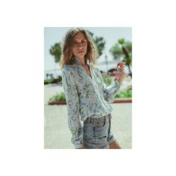 Koszula Christina. Brązowe koszule damskie Nalu bodywear, na co dzień, s, bez wzorów, z wiskozy, retro, ze stójką, bez rękawów. Za 289,00 zł.