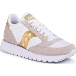 Sneakersy SAUCONY - Jazz Original Vintage S60368-143 White/Gold. Brązowe półbuty damskie Saucony, z zamszu. Za 349,00 zł.