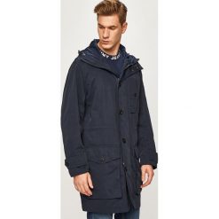 Tommy Hilfiger - Parka. Zielone płaszcze męskie TOMMY HILFIGER, s, bez wzorów, z bawełny, długie, z kapturem. W wyprzedaży za 899,90 zł.