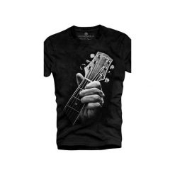 T-shirt UNDERWORLD Ring spun cotton Guitar Head. Czarne t-shirty męskie Underworld, s, z nadrukiem, z bawełny, bez kołnierzyka. Za 69,99 zł.