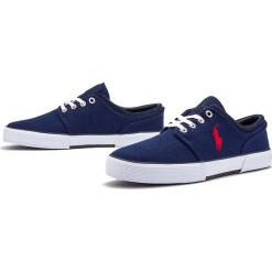 POLO RALPH LAUREN FAXON LOW-NE > 816810279002. Trampki męskie Ralph Lauren, bez wzorów, ze skóry, eleganckie, na sznurówki. W wyprzedaży za 299,99 zł.