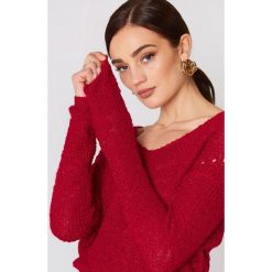 Swetry klasyczne damskie: MANGO Sweter z dekoltem V – Red