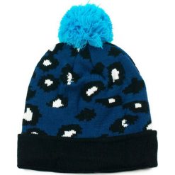 Czapka damska Zadziorne cętki niebieska. Niebieskie czapki zimowe damskie Art of Polo. Za 26,11 zł.