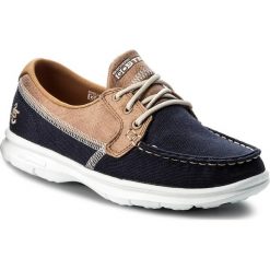 Półbuty SKECHERS - Seashore 14416/NVY Navy. Pomarańczowe półbuty damskie Skechers, bez wzorów, ze skóry ekologicznej, bez obcasa, na płaskiej podeszwie, bez zapięcia. W wyprzedaży za 169,00 zł.