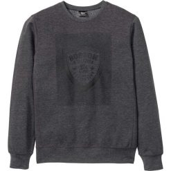 Bluza z nadrukiem bonprix antracytowy melanż. Szare bluzy męskie bonprix, s, z nadrukiem, sportowe, bez kołnierzyka, bez rękawów, bez kaptura. Za 54,99 zł.