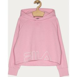 Fila - Bluza 134-164 cm. Czarne bluzy dziewczęce Fila, z nadrukiem, z bawełny, bez rękawów, z kapturem. Za 189,90 zł.
