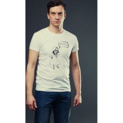T-shirt MIASTO JEST MOJE męski biały. Białe koszulki męskie Hultaj Polski, s, bez wzorów, z bawełny, bez kołnierzyka, bez rękawów, trekkingowe. W wyprzedaży za 79,00 zł.