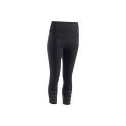Legginsy 7/8 slim Gym & Pilates 900 damskie. Czarne legginsy damskie wyszczuplające DOMYOS, xs, bez wzorów, z elastanu. Za 74,99 zł.