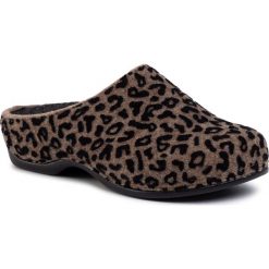 Kapcie BERKEMANN - Fabia 01044 Beige/Leopard 782. Pomarańczowe klapki damskie Berkemann, z materiału. W wyprzedaży za 229,00 zł.