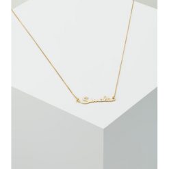 Naszyjniki damskie: MALAIKARAISS NECKLACE FONT SMILE Naszyjnik goldcoloured