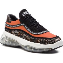 Sneakersy BRONX - 66260-PP BX 1562 Black/Orange 1386. Czarne półbuty damskie Bronx, ze skóry. W wyprzedaży za 479,00 zł.