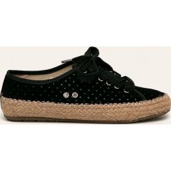 Emu Australia - Espadryle Agonis Perf. Czarne espadryle damskie EMU Australia, bez wzorów, z gumy, bez obcasa, na obcasie. Za 299,90 zł.