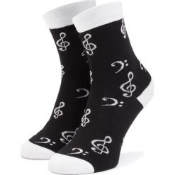 Skarpety Wysokie Unisex CUP OF SOX - Czytaj Z Nóg B Biały Czarny. Czarne skarpetki damskie Cup of sox, bez wzorów, z elastanu. Za 24,00 zł.
