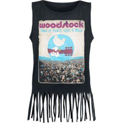 Topy damskie: Woodstock Vintage Poster Top damski czarny