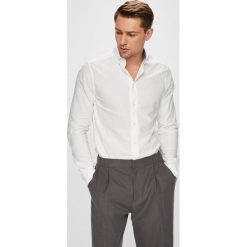 Calvin Klein - Koszula. Białe koszule męskie Calvin Klein, xl, bez wzorów, z bawełny, casualowe, button down, z długim rękawem. W wyprzedaży za 179,90 zł.