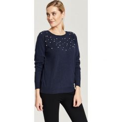 Sweter w kolorze niebieskim. Niebieskie swetry damskie Zabaione, Hailys, s, bez wzorów, bez rękawów, bez kaptura. W wyprzedaży za 99,95 zł.