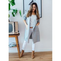 Płaszcz Isabelle grey. Szare kurtki damskie Fanaberia.com, bez wzorów, bez kaptura. Za 99,00 zł.
