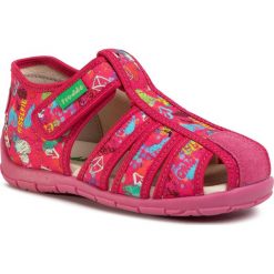 Kapcie FRODDO - G1700250 D Fuxia. Różowe sandały dziewczęce Froddo, ze skóry, bez zapięcia. Za 149,00 zł.